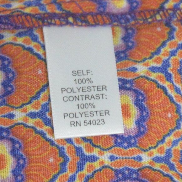 2/$12 Sabine Blouse Quarter Button Up Long Sleeve Printed Top Mauve Purple Sz XS - Picture 6 of 7